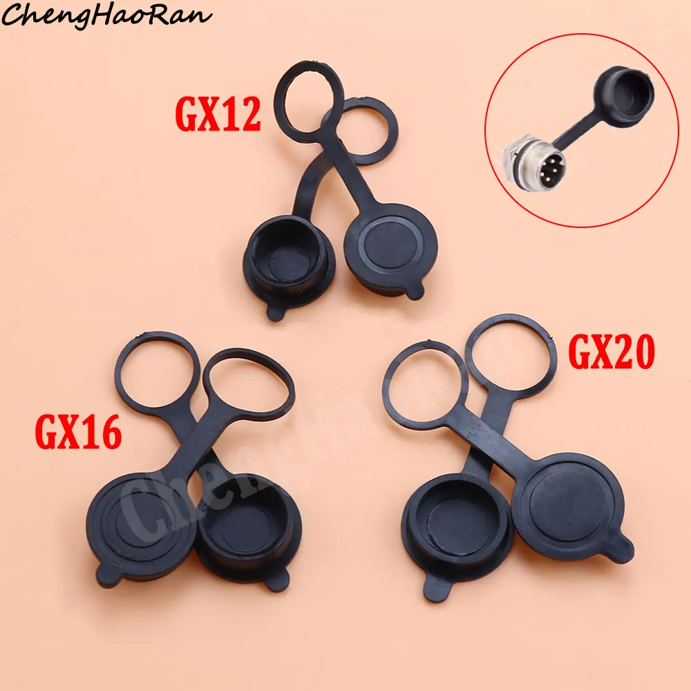 1 Pc GX12 GX16 GX20 Aviation Circular Plug Socket Waterproof Dust Cap Welding Cable Connectors Rubber Protective Cover