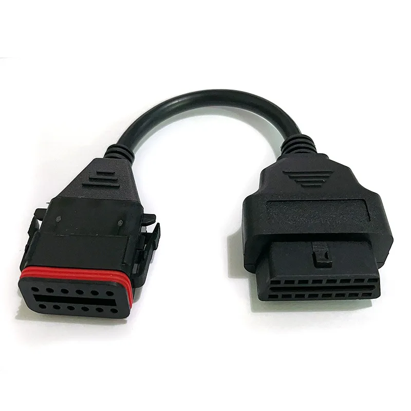 

OBD16pin-кабель 12-контактный разъем для Cummins Inline6 Komatsu 12-контактный преобразователь в 16-контактный разъем Obd2, адаптер автомобильного диагностического инструмента