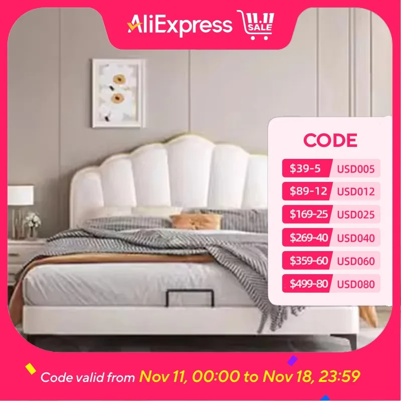 

Queen European Double Bed Royal High End Design Headboard Double Bed Modern Wood Sleeping Cama Matrimonio Bedroom Furniture