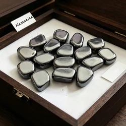 Natural Decor Hematite Stone Polished Jewelry Making DIY Bracelet Accessories Reiki Healing Stone Crafts Natural Quartz Crystals