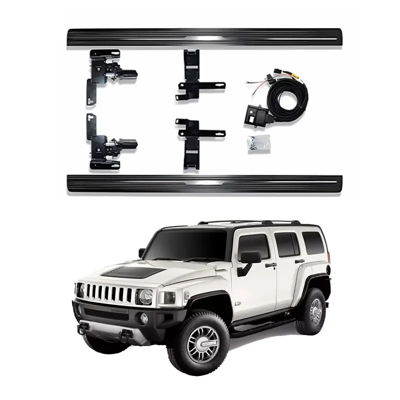 Durability Aluminium Electric Side Step Bar Deployable Powered Running Board Nerf Bar Auto Accessories For Hummer H3 2005+