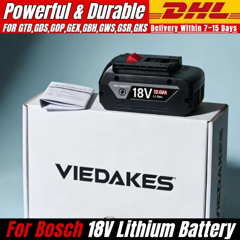 

Ready-to-Ship for Bosch 18V Battery Replacement,Play Power, Fully Tested for Immediate Use 18v for bosch battery 12ah