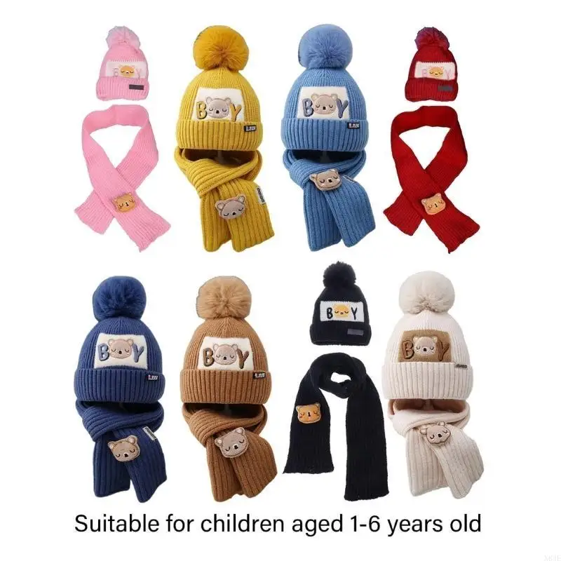 

N84E уличная лыжная дорожная шапка, шарф, эластичная вязанная крючком шапка, вязаная зимняя теплая шапка, шарфы, детская шапка и