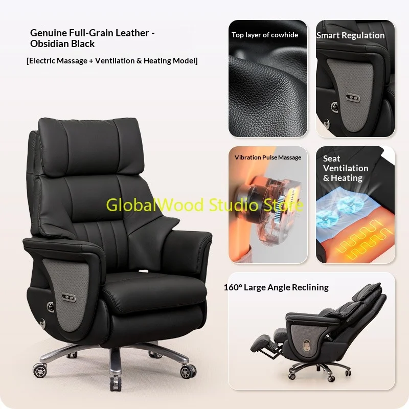 

Cowhide Chair Genuine Leather Electrich Arm Chair Recliner Chairs On Sale Modern Design Massage Heating And Ventilation