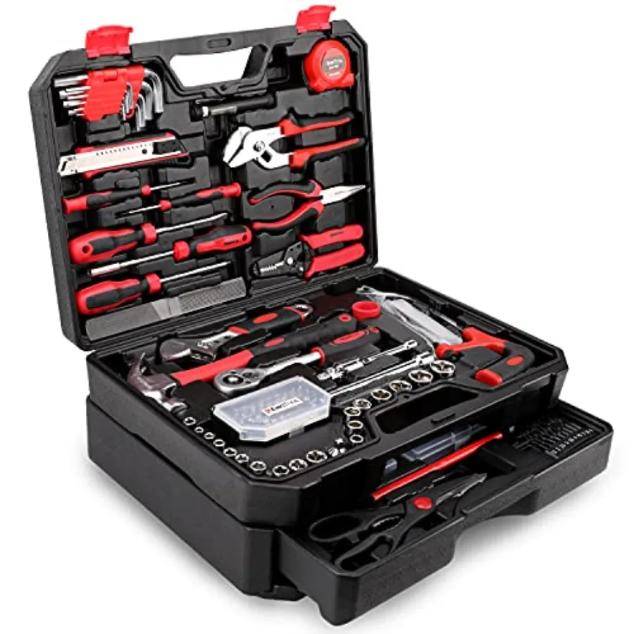

【Spot goods】325 Piece Home Repair Tool Kit General Home/Auto Repair Tool Set Toolbox Storage Case with Drawer General Household