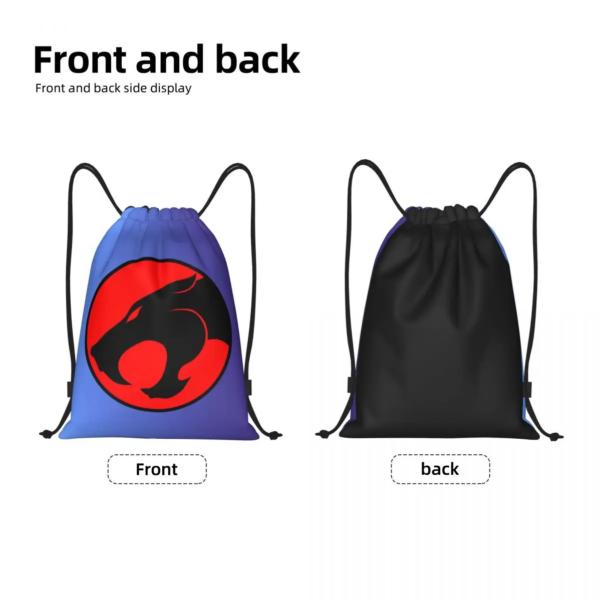 Thundercat Cartoon Manga Drawstring Mochila, Sports Gym Bag para mulheres e homens, Training Sackpack