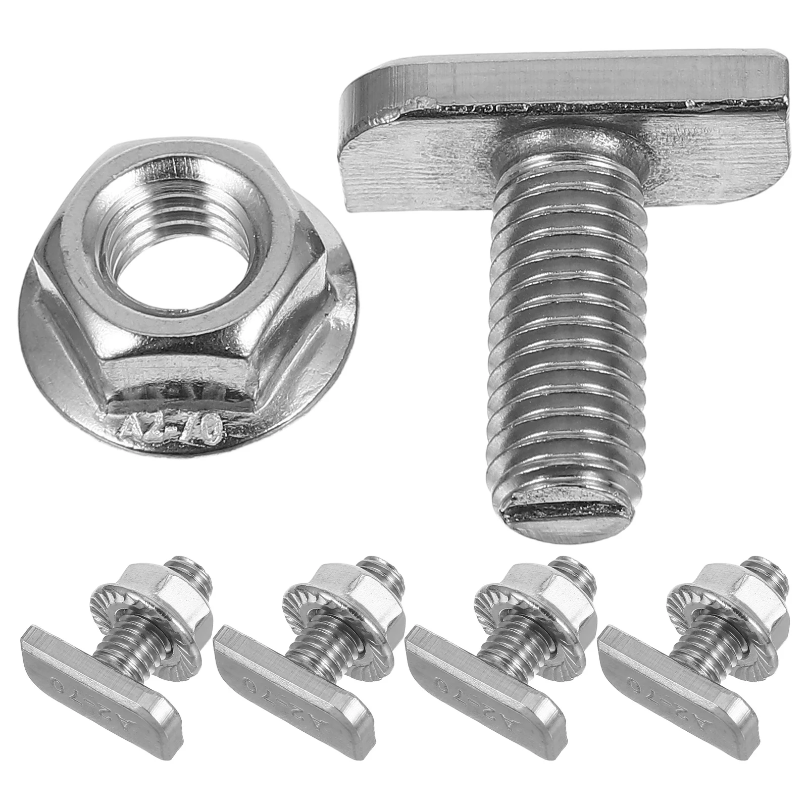 

10Sets High Strength 304 Stainless Steel T-Slot Flange Bolt Set M8 Thread Drop-in Stud Sliding Bolt Indoor Outdoor Use