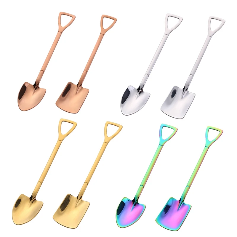 Small Shovel Dessert Spoons Coffee Spoons Watermelon Ladle Fruit Cake Ice Cream Pudding Yogurt Spoon For Party Tools