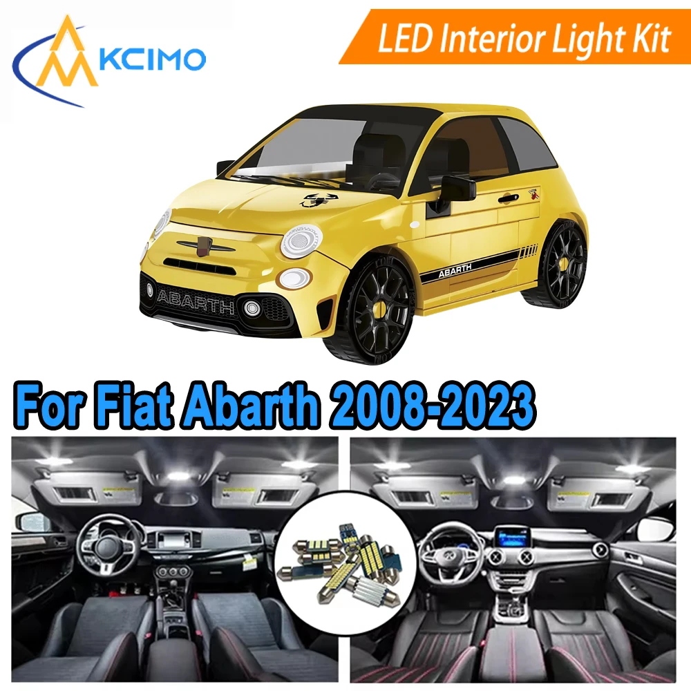 

LED Interior Lights Kit For Fiat Abarth 500 595 695 2008-2023 Car Ambient Lighting Kit 12V Footwell Lamp Car Interior Light Bulb