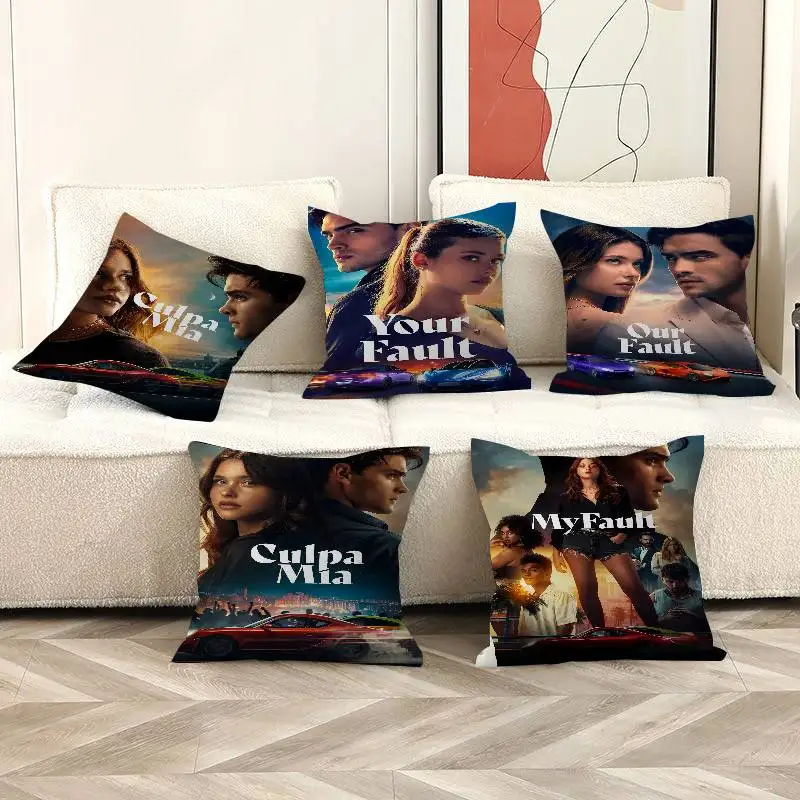 

My Fault Culpa Mia 2023 Movie Cushion Cover Decorative Pillow Sofa Home Decor case pillow cases