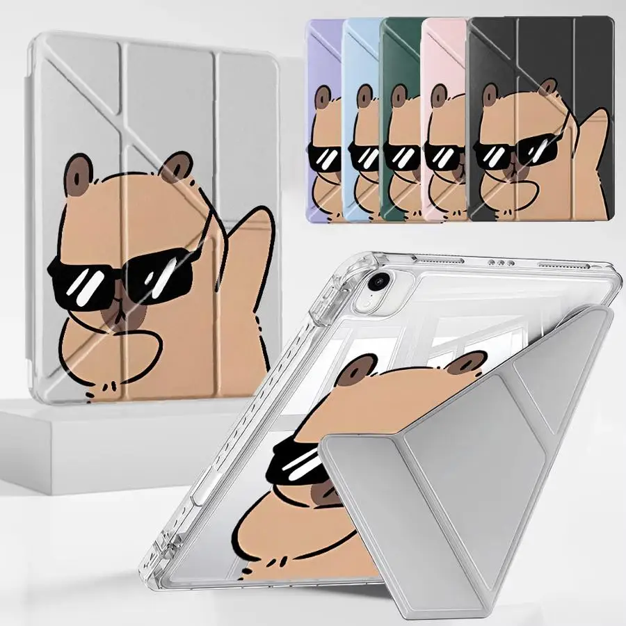 

Holder Cover Tablet Case For iPad Pro 2025 Air 4 5 M3 M2 M4 11inch Pro 11th 10th 9th 8th 7th 12.9inch Mini 6 7 Y-Fold Cartoon