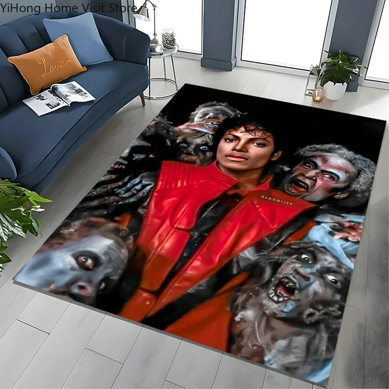 Fashion MJ Michael Jackson King of Pop Carpet Rug for Home Living Room Bedroom Sofa Doormat Decor,Large Kids Non-slip Floor Mat - view 4