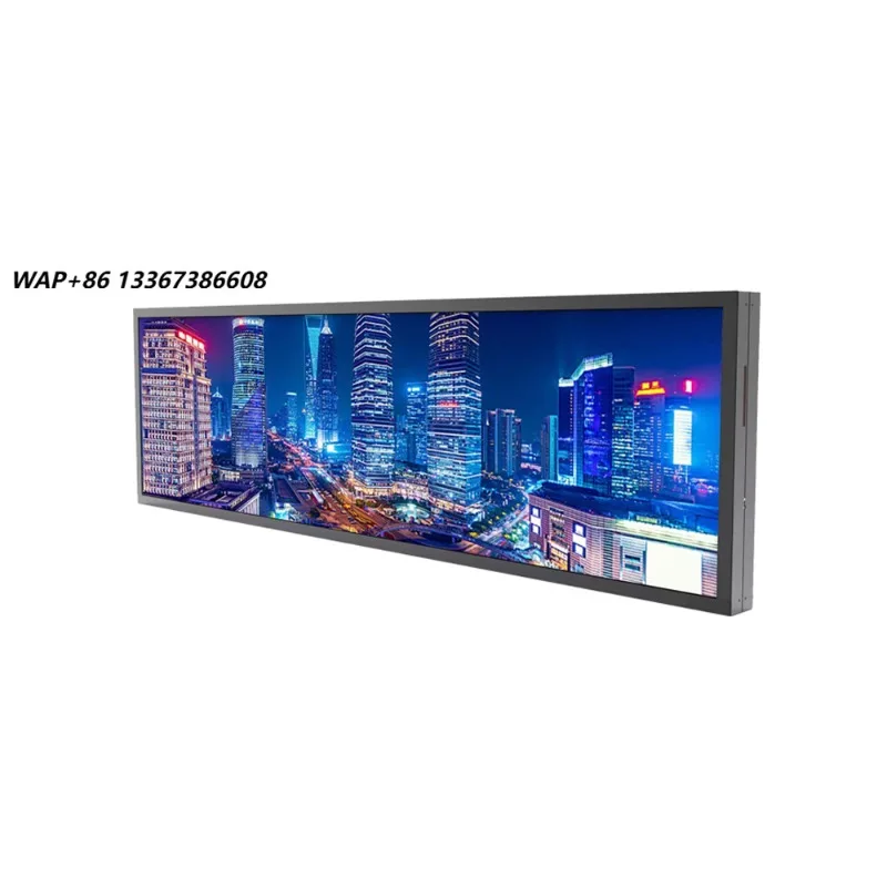 29 Inch Bar Display Digital Screen Customized Size Advertising Touch Screen Ultra Wide Stretched Bar LCD Signate