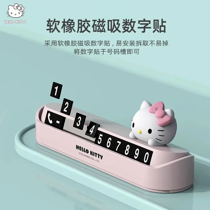 Sanrio Cartoon Kulomino Car Phone Plate, Car Temporary Parking Number Plate, Cute Parking Plate Car Accessories Ornament