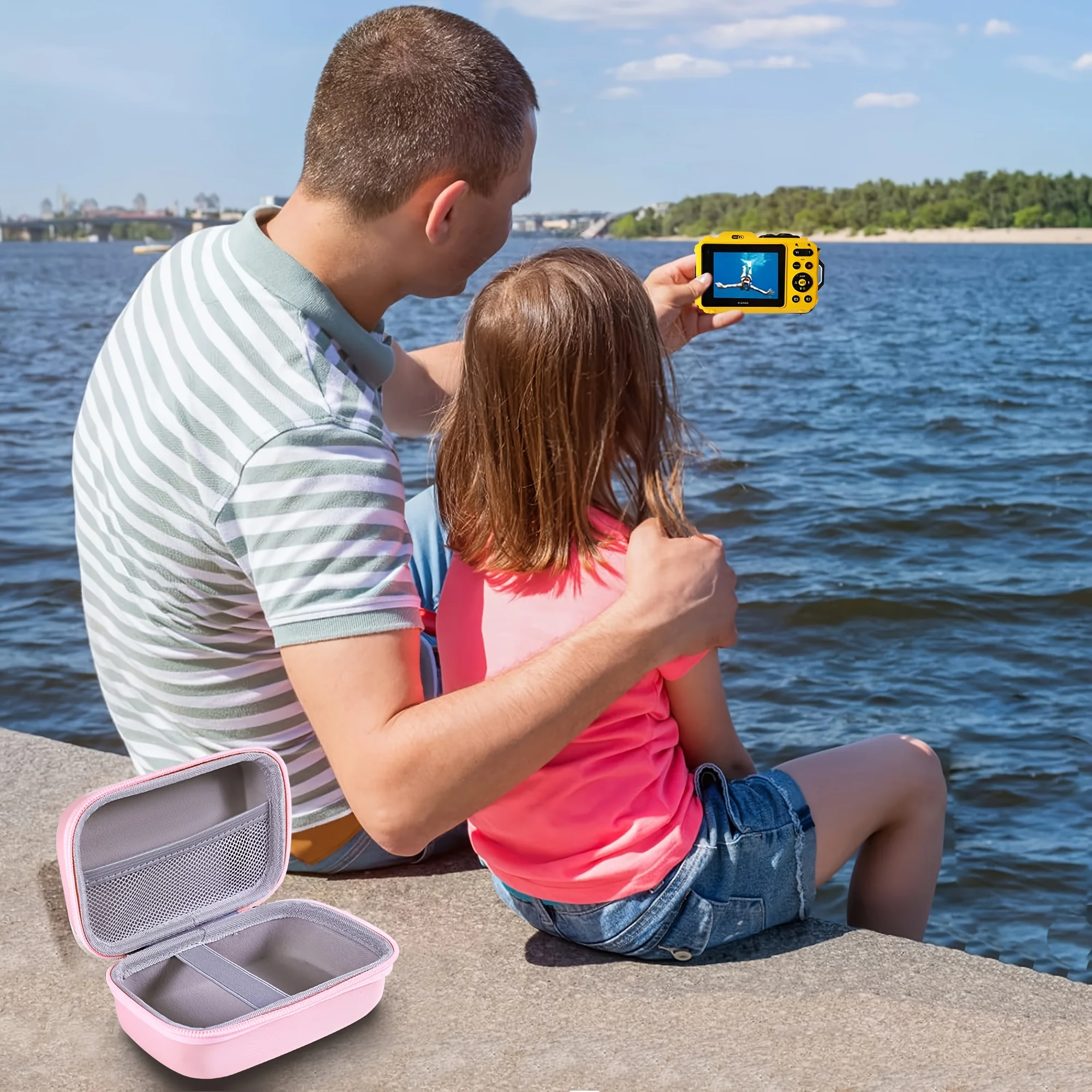 Compact Digital Camera Case Hard EVA Travel Storage Bag Shockproof Protective Carrying Pouch with Mesh Pocket for Outdoor Travel image 6