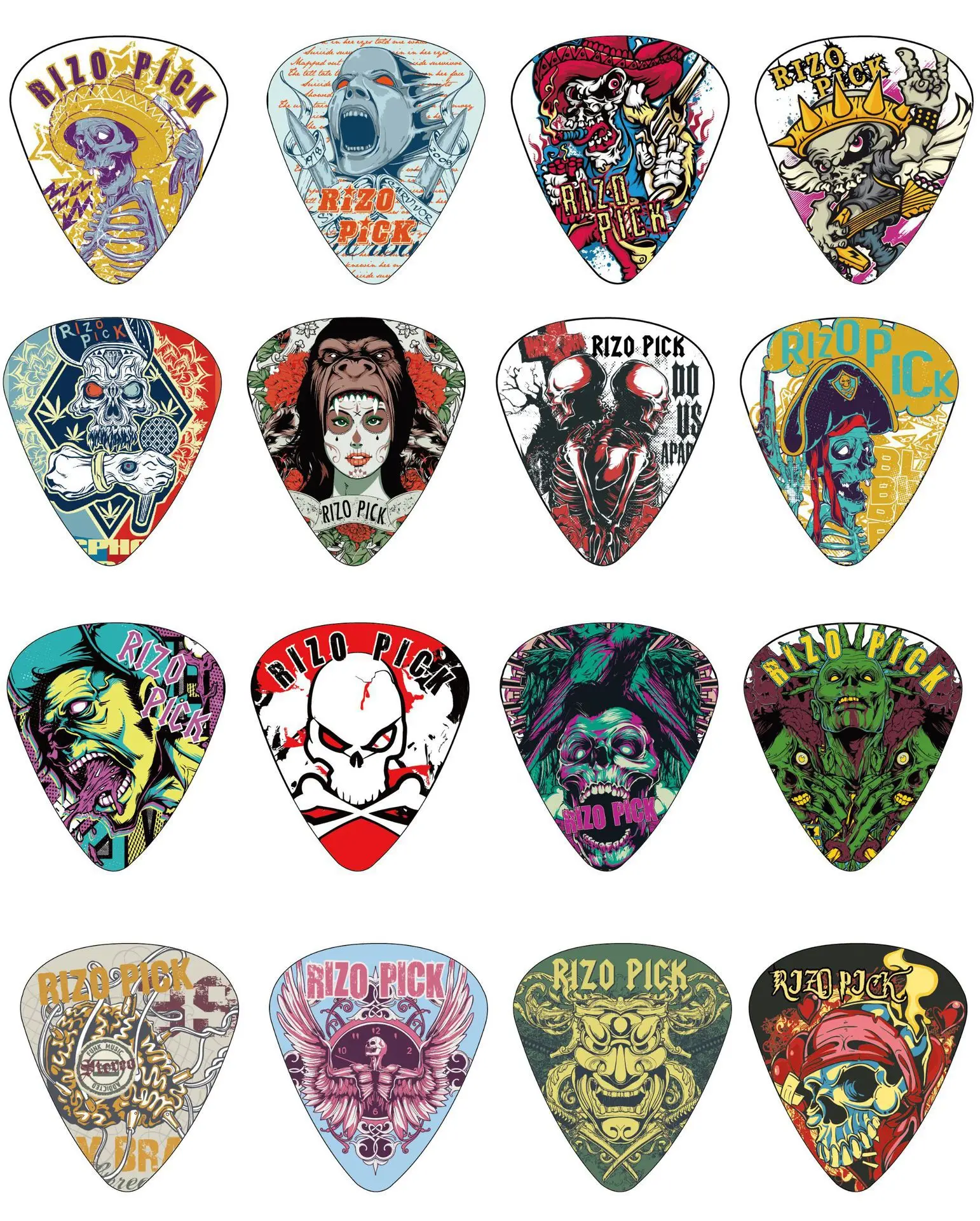 Guitar Picks Printing Ballad Wooden Anime Superhero Alien Musical Instruments Electric Guitar Original Pick Birthday Gifts