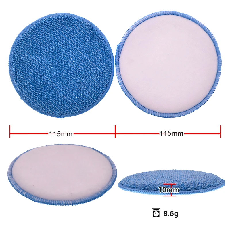 4.5Inch 115MM Car Polishing Pad Kit 5/10Pcs Hook and Loop for Car Buffer Polisher Compounding, Polishing and Waxing