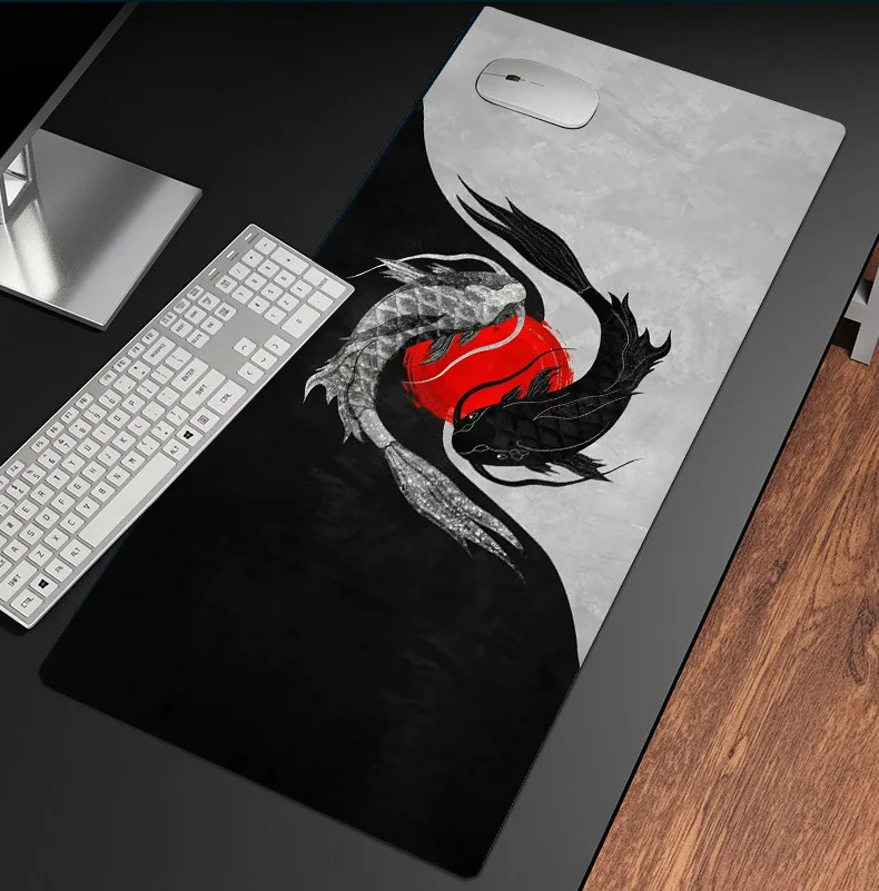 Large Gaming Mouse Pad (800 x 300mm) Extended Desk Mat, Japanese Mouse Mat, Big Desk Pad with Non-Slip Base and Stitched Edge