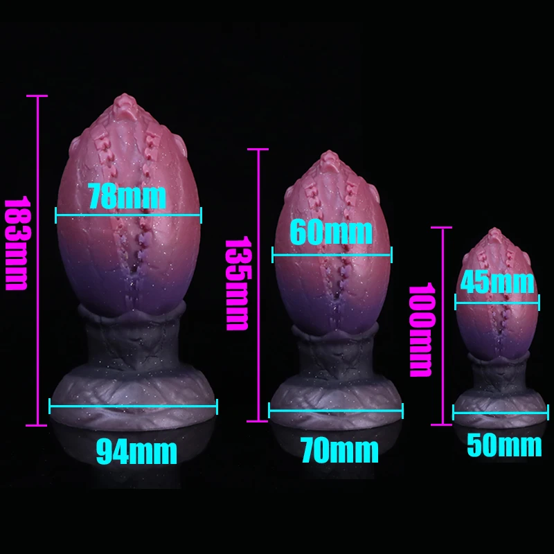 New Dragon Egg Anal Plug Super Cool Butt Plug Anal Dilator Silicone Dildo Stimulator Prostate Massager Sex Toys for Women Men 18