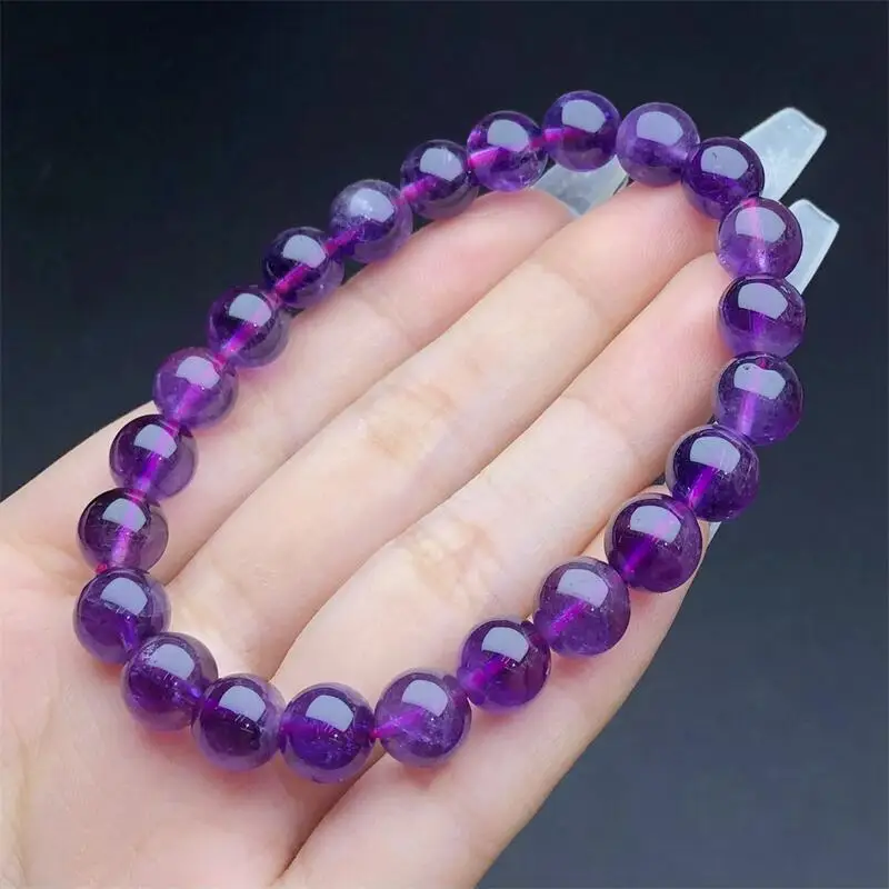 9MM Natural Purple Super Seven Quartz Bracelet Women Men Handmade Stretch Rope Bracelet Luxury Jewelry Energy Healing Gift 1PCS