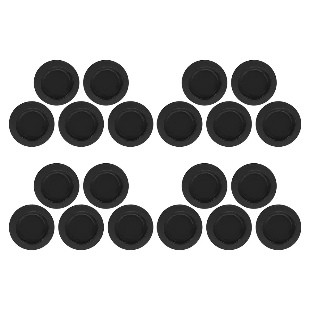 

20 Pcs Piggy Bank Lid Rubber Stopper Closure Plug Cover Stoppers Plugs Replace Black