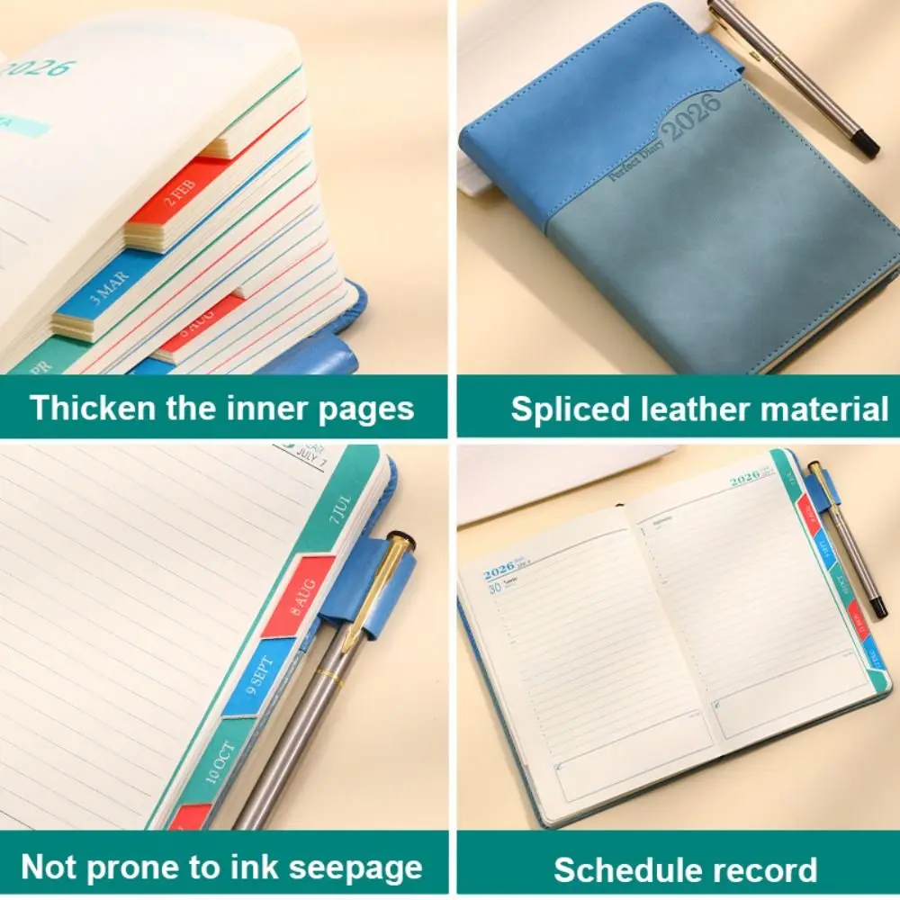 365 Days 2026 Schedule Planner Notepad English Efficient Organization A5 Agenda Planning Notebook Wear-resistant Self-discipline