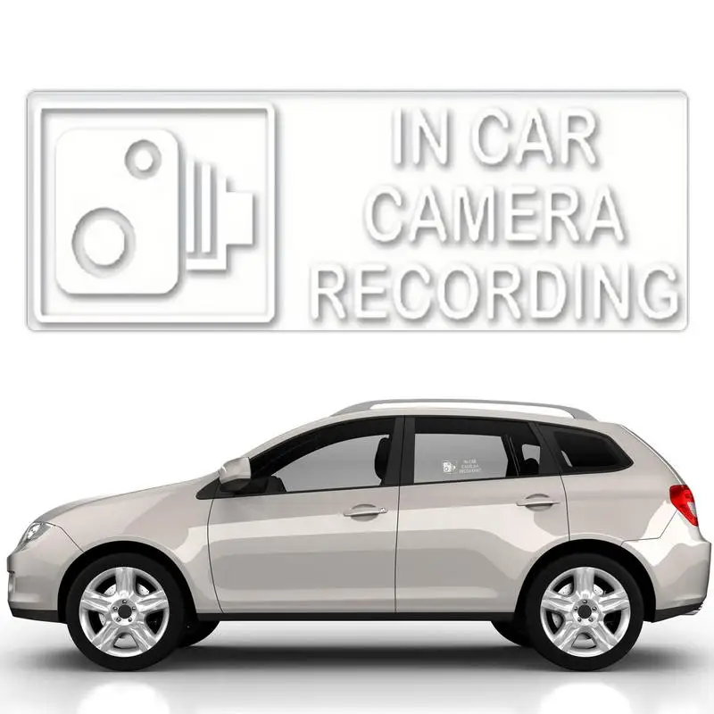 Camera Recording Warning Stickers Waterproof PVC Camera Security Stickers Automotive Decorations Exterior Decals for Minivan SUV