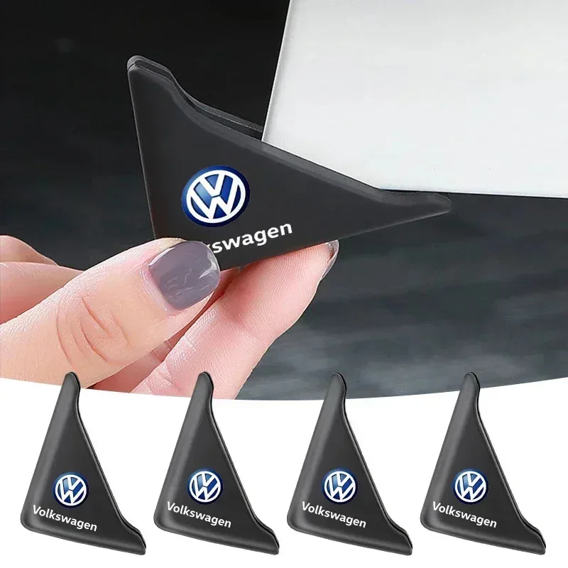 2Pcs Car Door Corner Cover Bumper Anti-scratch Protector For Volkswagen TSI TDI R32 MK4 GTI Golf Polo Tiguan Passat Jetta Touran