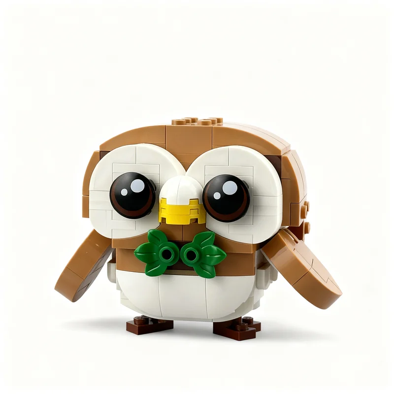 219pcs MOC Rowlet Modification Creator Creator 3-in-1 Model Building Blocks Architecture Christmas Gift Toys Birthday Display