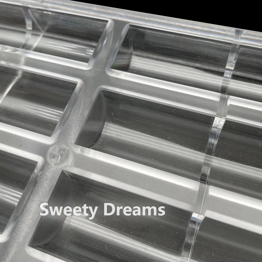 8 Cavity Plastic Mould Candy Long Strip Candy Molds Polycarbonate Chocolate Bar Molds Tray Chocolate Candy Pastry Tool