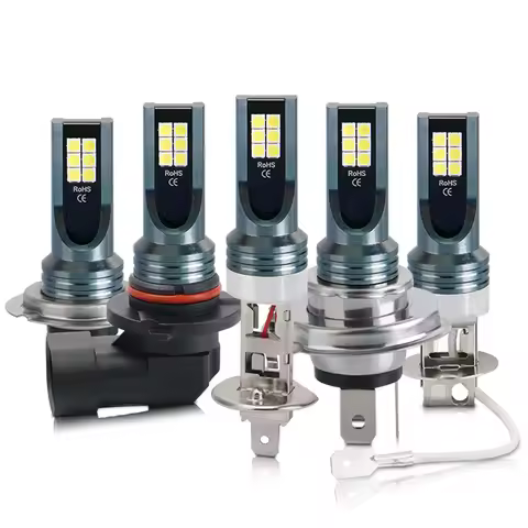 1/2Pcs H4 H7 LED Headlight H11 H8 H9 H1 H3 Car Fog Light LED Bulb 9005 9006 Hb3 Hb4 Auto Driving Running Lamps 12000LM 12V 6000K