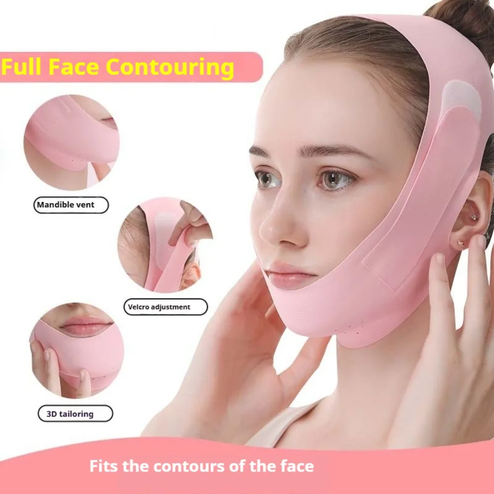 قابلة لإعادة الاستخدام الوجه التخسيس ضمادة الخامس خط الوجه المشكل النساء الذقن الخد رفع حزام تدليك الوجه حزام الوجه العناية بالبشرة أدوات التجميل #1