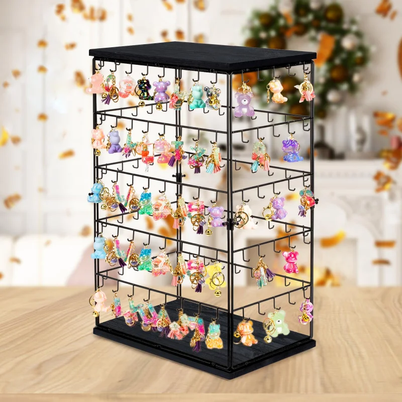 Custom.Floor الدائمة الدورية متجر المجوهرات يعرض موقف مجموعة الخشب القرط رف عرض حامل بيع