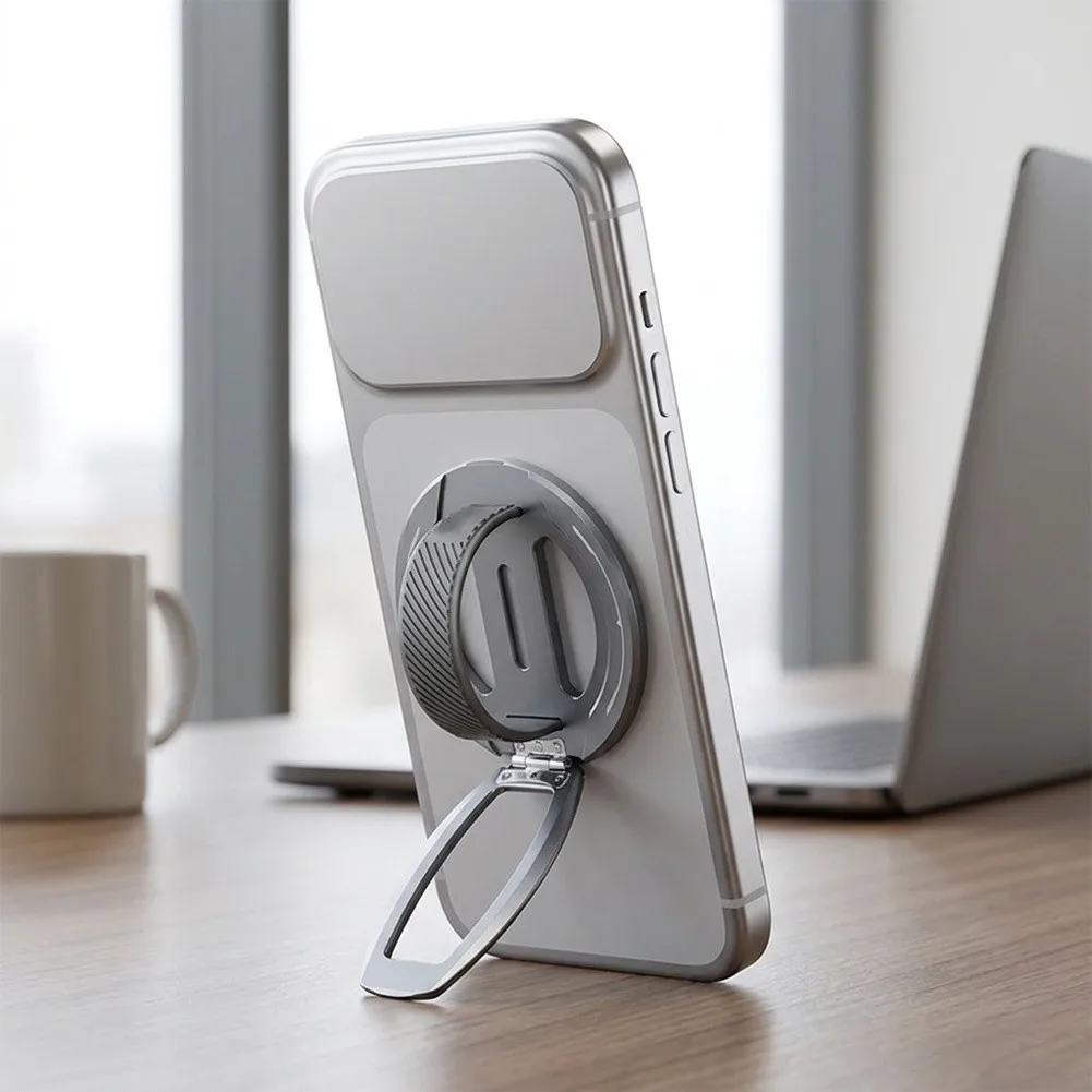 Zinc Alloy Magnetic Phone Grip For Ring Holder Stand For All Smartphones Silicone Finger Loop Kickstand For Video Watching