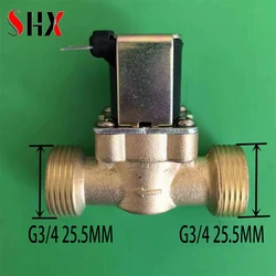 3/4 Female To Female Normally Closed Electric Brass Solenoid Valve Magnetic Switch DC 12V 24V AC 110V 220V Solar Hot Water Valve