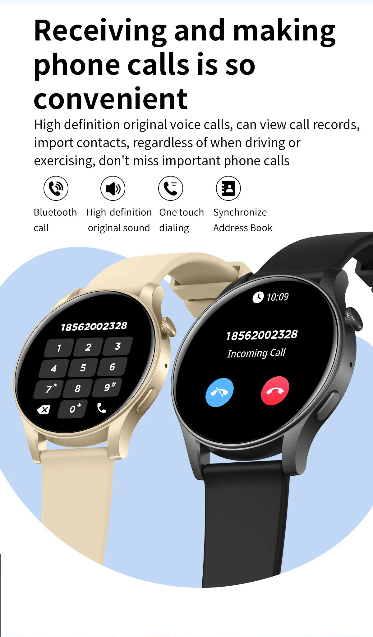 Neue Bluetooth Call Herren Smartwatch mit 107 Sport modi, Outdoor Fitness, Android Kompatibilität, iOS Herren Smartwatch 2024