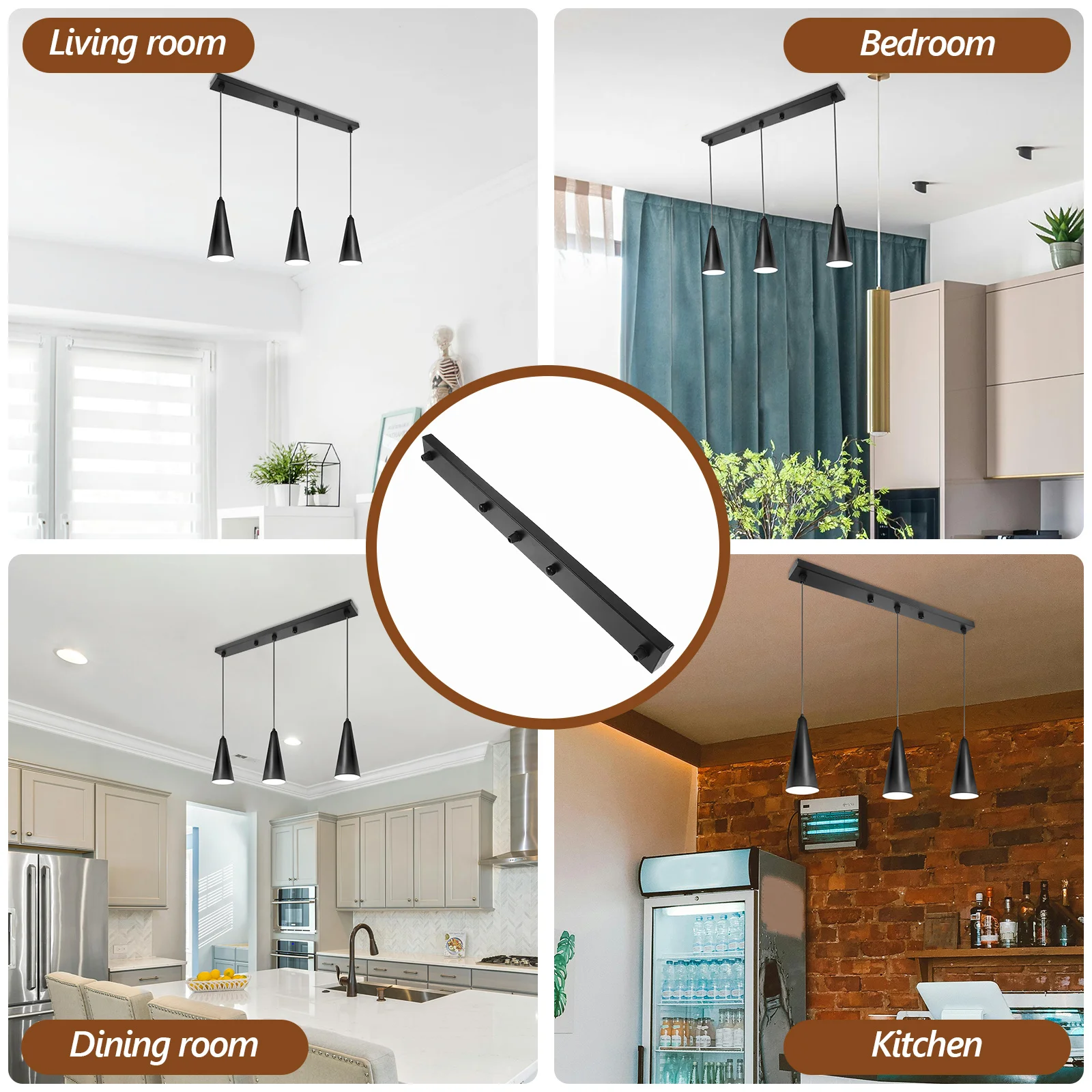 

Long Strip Ceiling Light Base Mounting Plate For Pendant Light Fixture Canopy Kit Cover Bracket Lamp Part Lighting Accessory