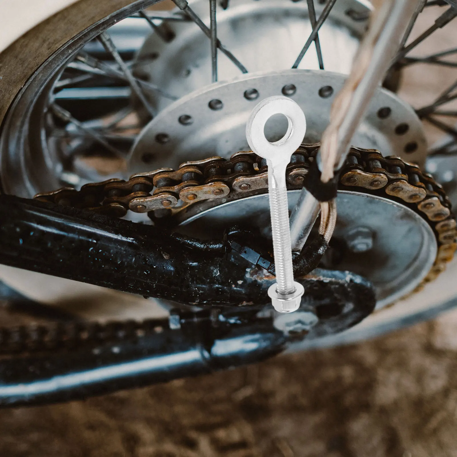 

2Pcs Motorcycle Chain Tension Adjusters Metal Screws Off-Road Atv Chain Tightener Durable Replacement Motorcycle Accessories