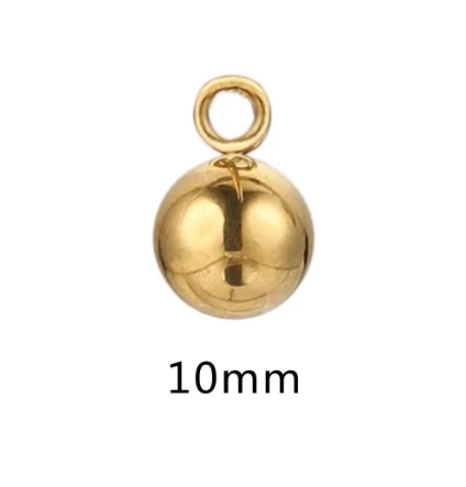 20pcs Stainless Steel Solid Ball Beads for DIY Jewelry Making