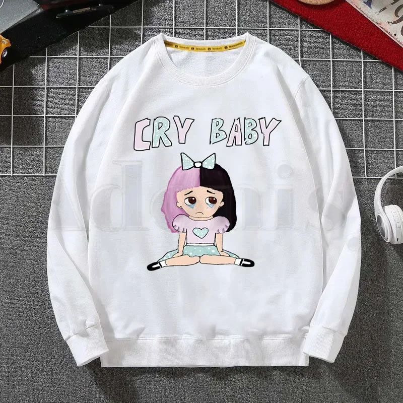 Melanie Martinez Kpop Summer Graphic Aesthetic Hoodies Sweatshirt Print Trend Mens Clothes Hip-Hop Male Crewneck Hoodies Men