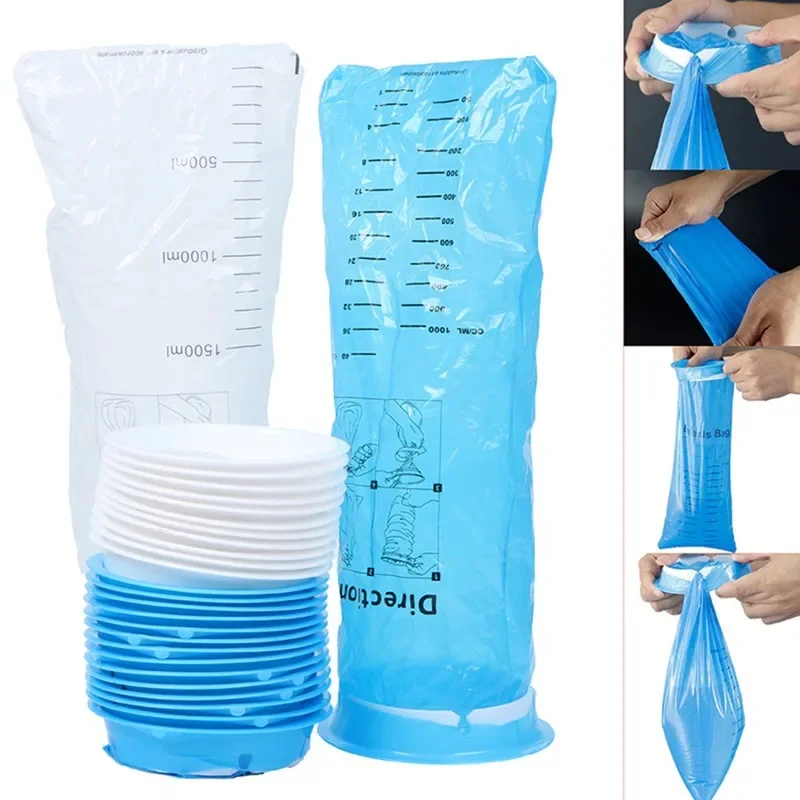 10Pcs 1000ML Disposable Travel Car Airplane Motion Sickness Nausea Vomit Car Trash Bag