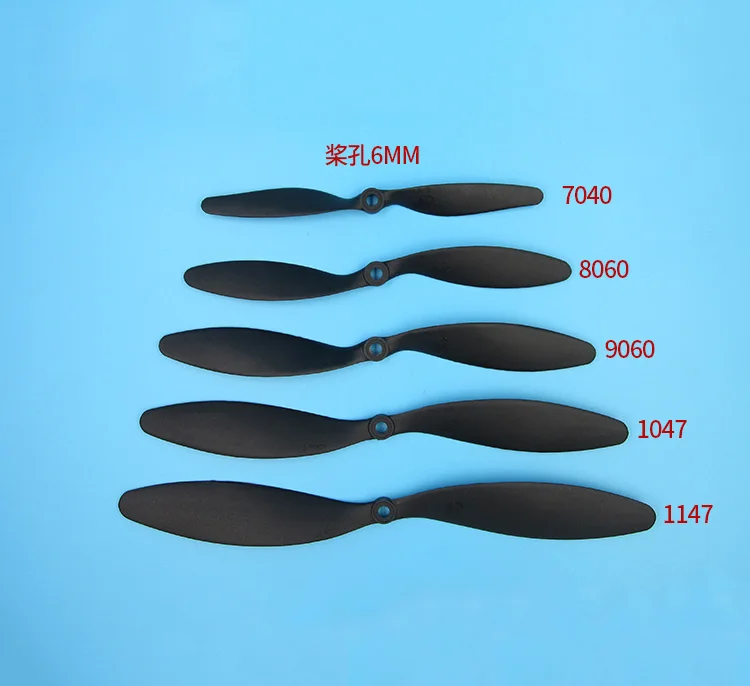 10pcs HY Large Pore Propeller 7040 1047 1147 High Efficiency Slow Speed Bullet Propeller with Washer for RC Airplane