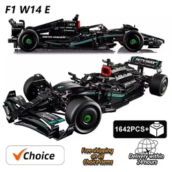 F1 W14 E Technical Compatible 42171 1:8 Sets 1642PCS Performance Building Blocks Super Race Car Assembly Model Toys for Boy Gift