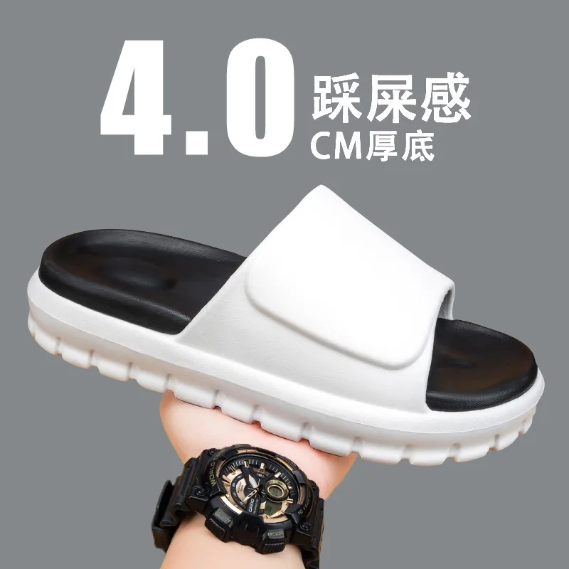

Men's Slides 2025Summer New Beach Shoes Soft Sole EVA Slippers Outdoor Non Slip Platform Slippers Comfort Home Slippers for Men
