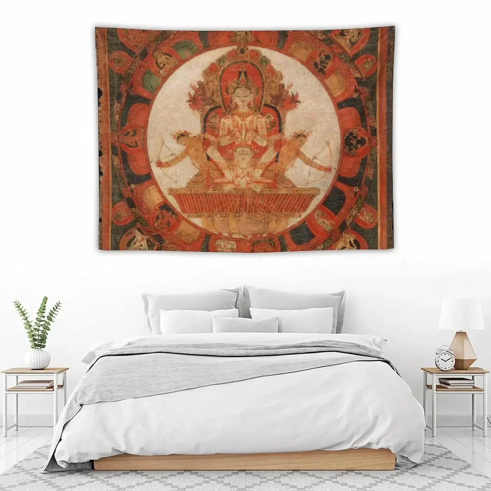 

Buddhist Mandala 67 Chandra Tapestry Wall Decor Decoration Room Tapestry