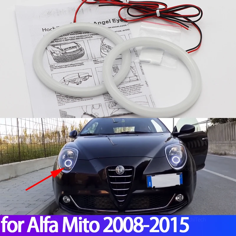 

Для Alfa Romeo Mito 2008 - 2015 автомобильные аксессуары 2 года гарантии Высокое качество комплект светодиодов «глаза ангела» хлопковое белое кольцо