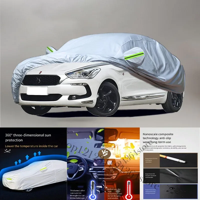 

For DS5 fit Outdoor Protection Full Car Covers Snow Cover Sunshade Waterproof Dustproof Exterior Car cover protection