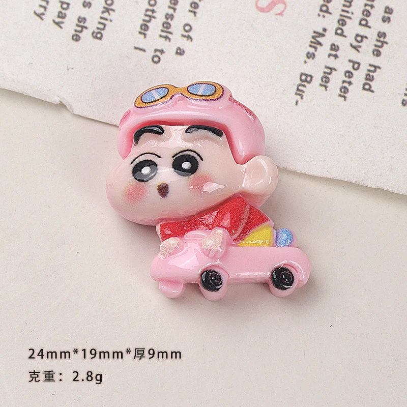 Kawaii Crayon Shin-chan Resin Accessories Decorative doll Anime Cartoon Water Cup Card Decoration DIY Phone Case Glue Gifts view 5