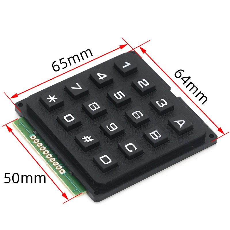 12 16 Key  4*4 4*3 Membrane Switch Keypad 4 x 4 4 x 3  Matrix Array Matrix keyboard membrane switch keypad for arduino