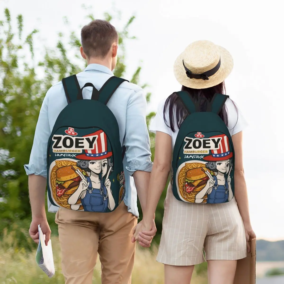 حقيبة ظهر كلاسيكية من Zoey Ramen Flavor هدية للطلاب والمشي لمسافات طويلة والسفر KPop Demon Hunters Daypack للرجال والنساء حقائب قماش للكمبيوتر المحمول